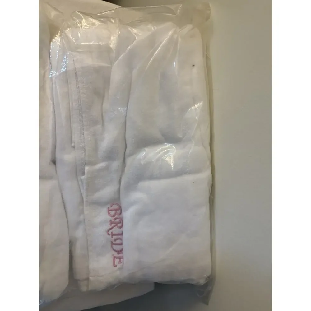 Bride And Groom Embroidered Towel Spa Wrap Gift Set For Brides And Grooms